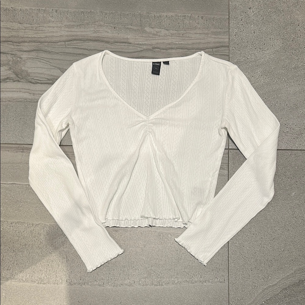 Simons Cropped Long Sleeve Top